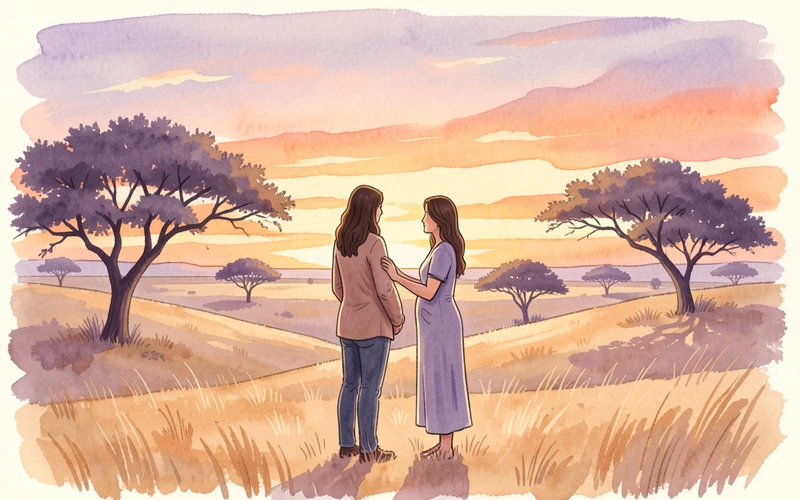 A doula walking alongside an expectant mom, offering continuous labor support