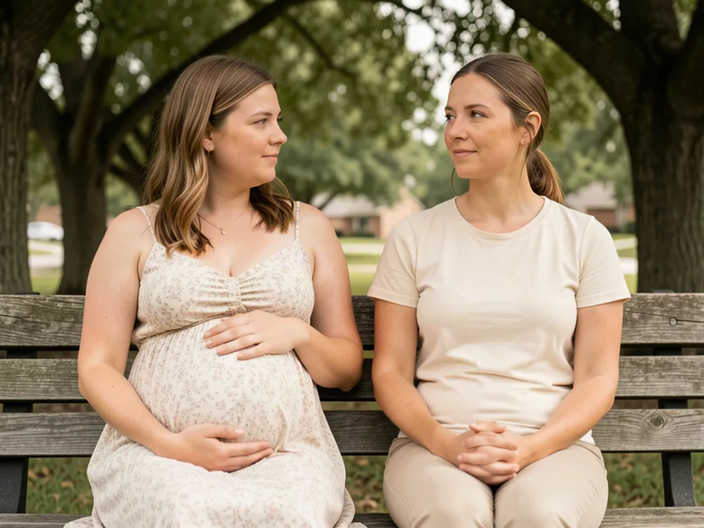 A doula supporting an expectant mom in Allen: Texas birth support and doula care in Collin County