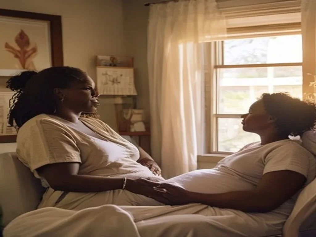 A doula supporting an expectant mom in Allen: Texas birth support and doula care in Collin County
