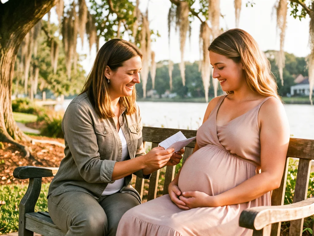 A doula supporting an expectant mom in Augusta: Georgia birth support and doula care