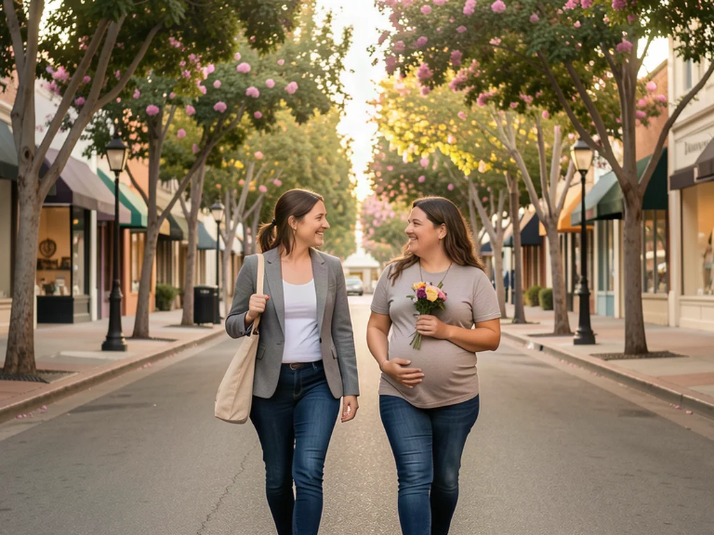 A doula supporting an expectant mom in Burlingame, CA: birth support and doula care