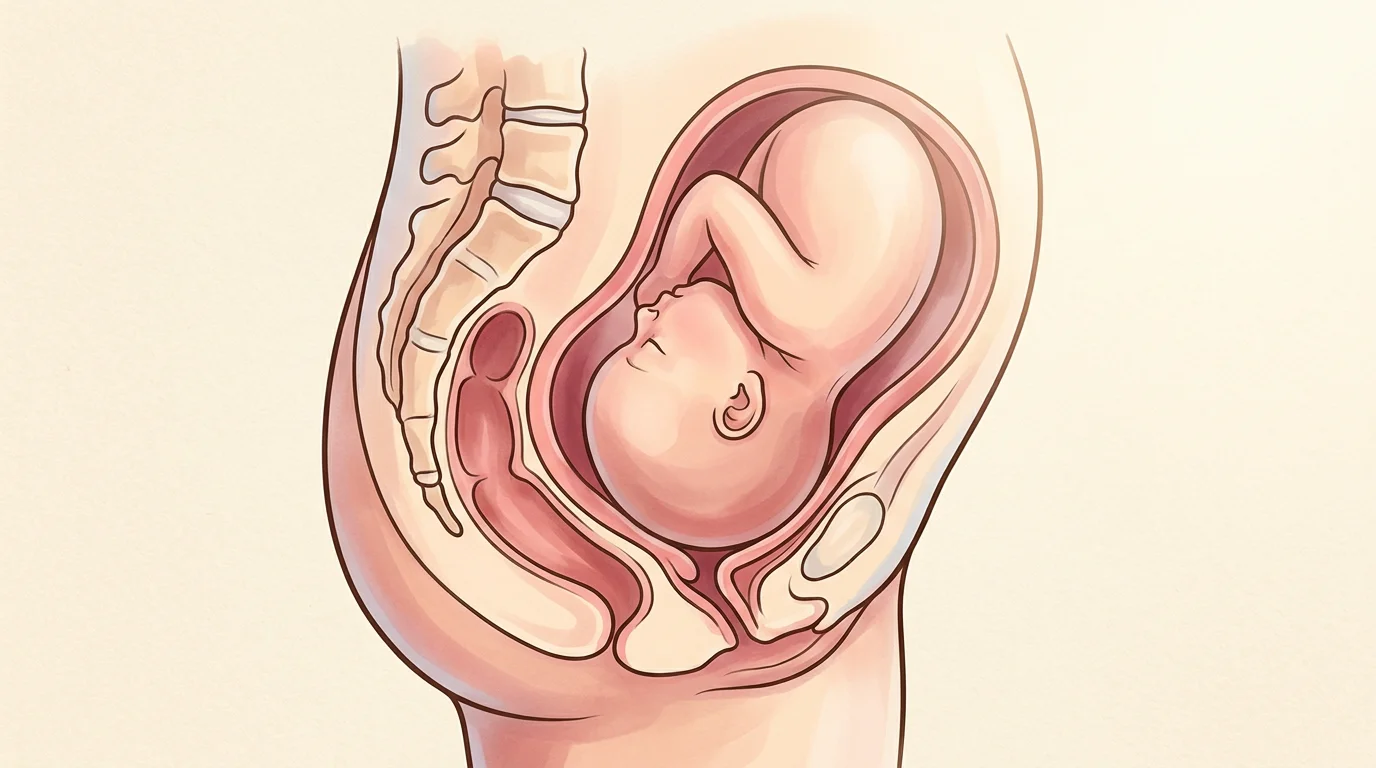Internal rotation: baby's head rotating so the occiput points anteriorly under the pubic symphysis