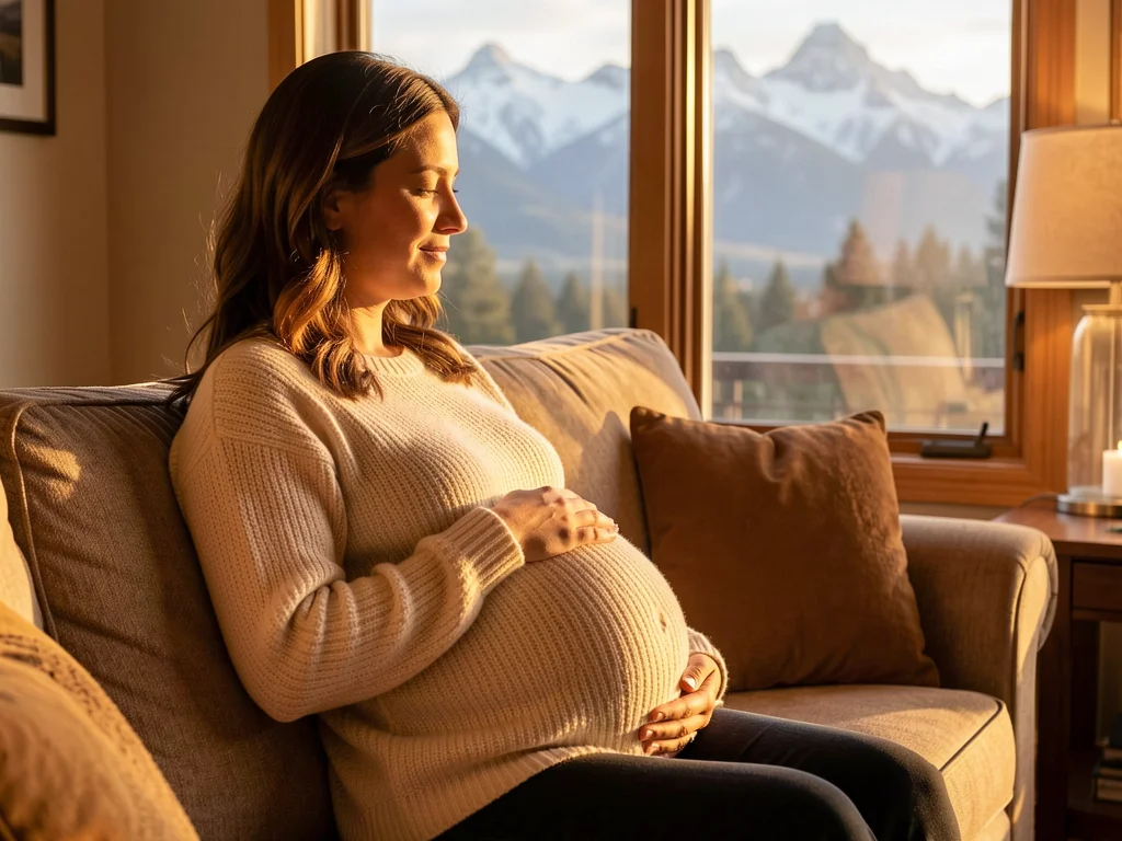 A doula supporting a pregnant woman during labor in Denver, Colorado