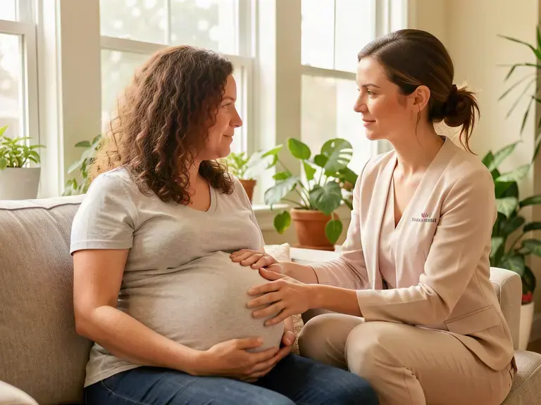 A doula supporting an expectant mom in Elk Grove: Sacramento-area birth support and doula care