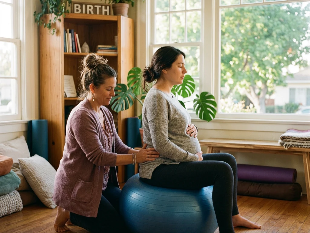 A doula supporting an expectant mom in Fullerton, CA: birth support and doula care
