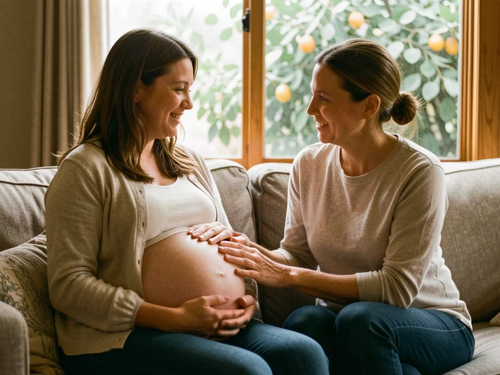 A doula supporting an expectant mom in Glendale, California: birth support and doula care