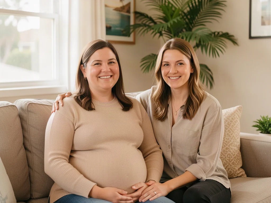 A doula supporting an expectant mom in Irvine: Orange County birth support and doula care