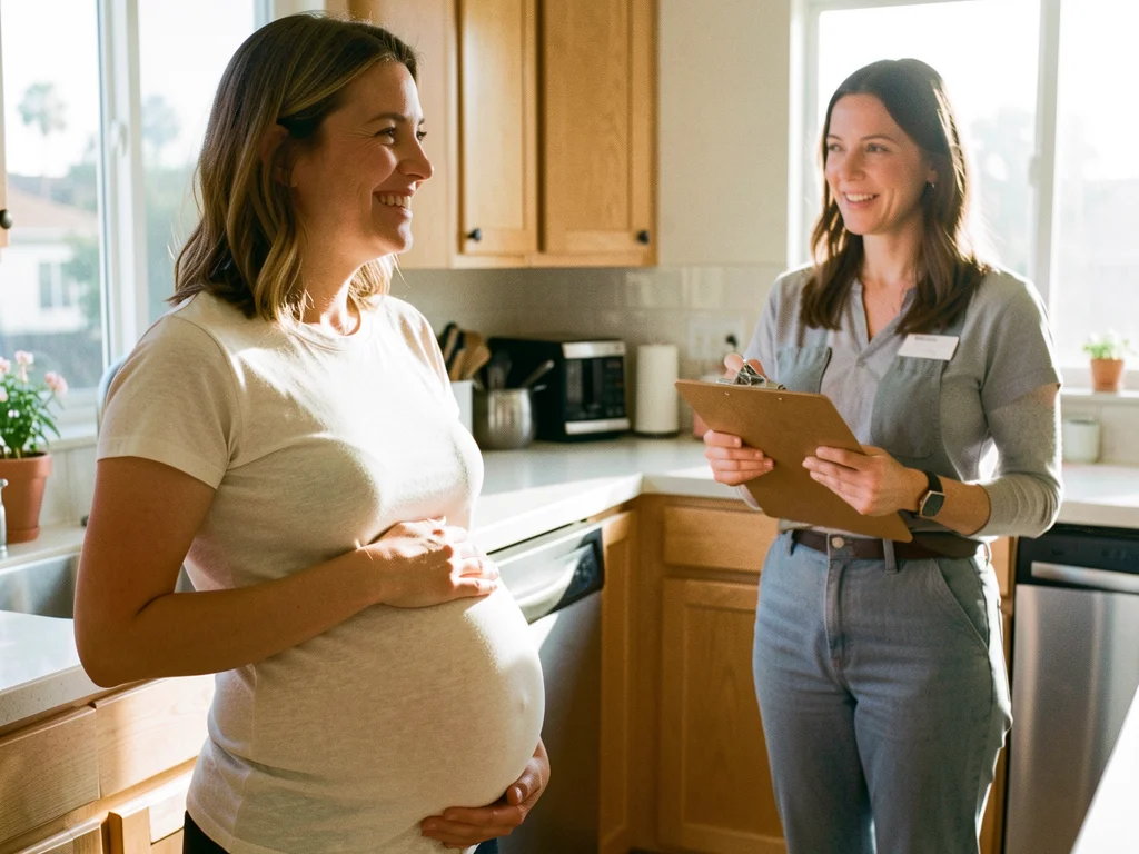 A doula supporting an expectant mom in Los Angeles: California birth support and doula care