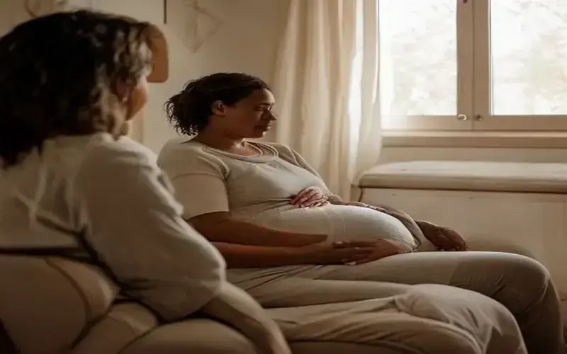 A doula supporting an expectant mom in Nashville: Tennessee birth support and doula care