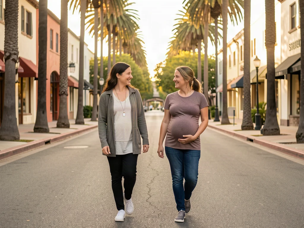 A doula supporting an expectant mom in Palo Alto, CA: birth support and doula care