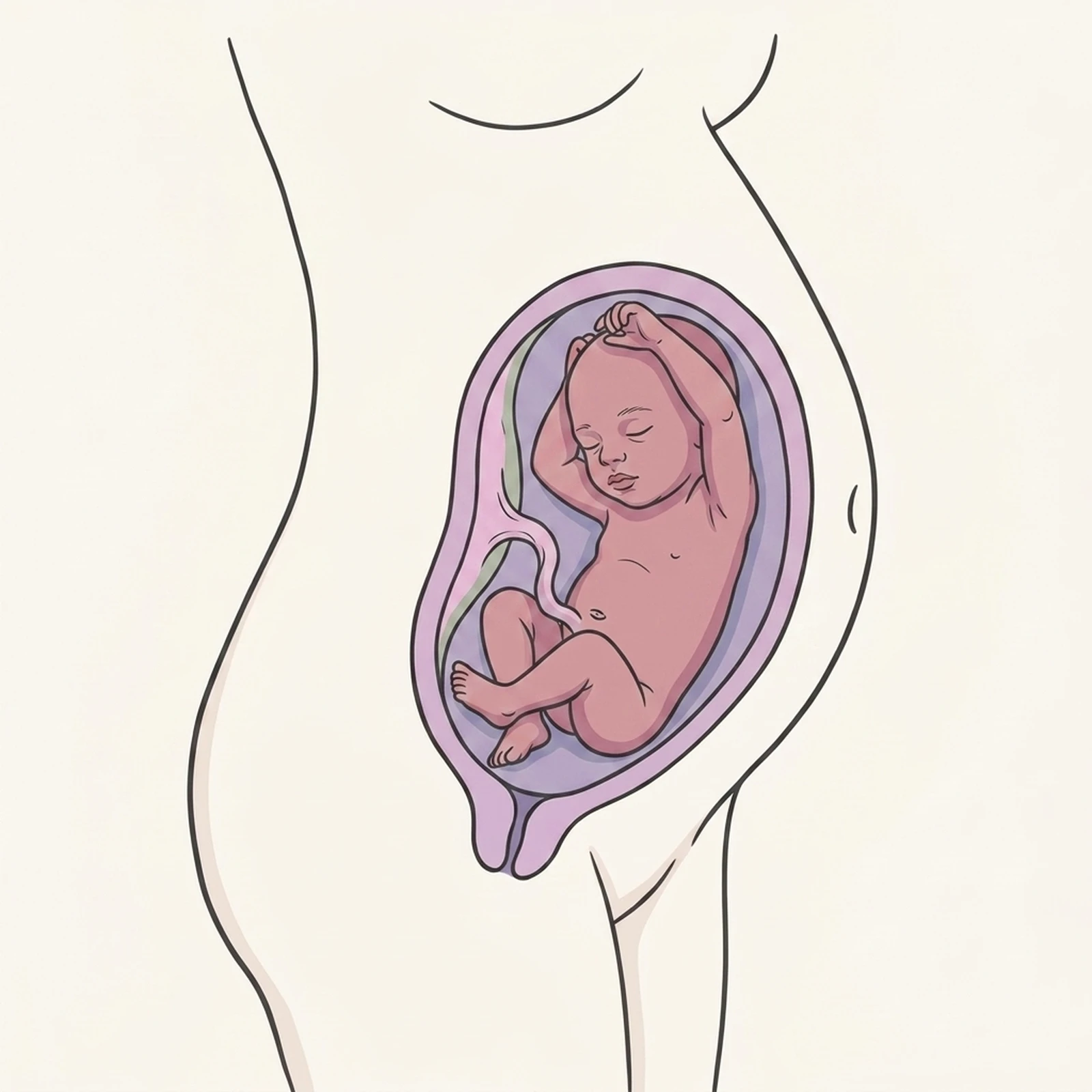 Week 22 pregnancy illustration — Practice breaths begin