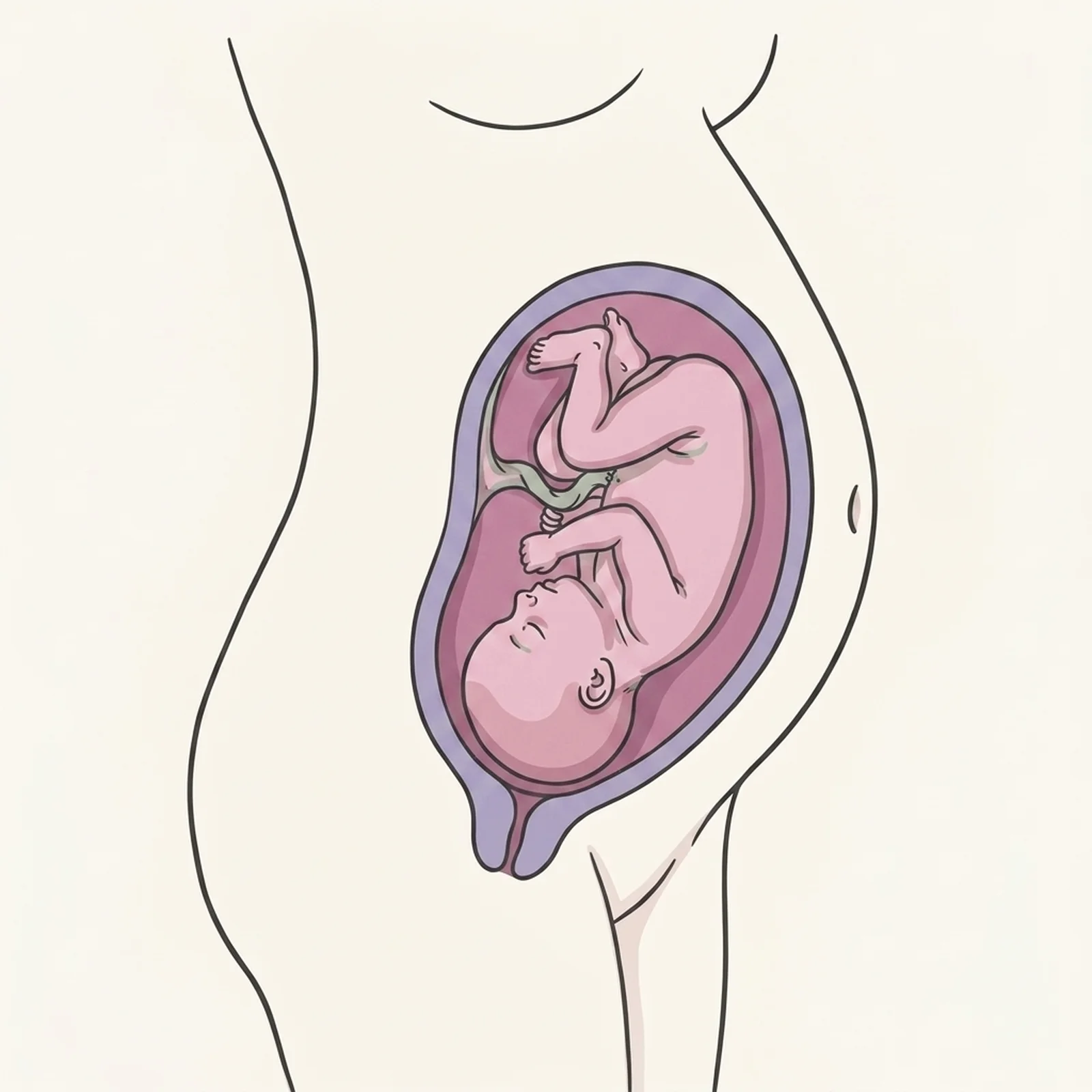Week 40 pregnancy illustration — Due date week