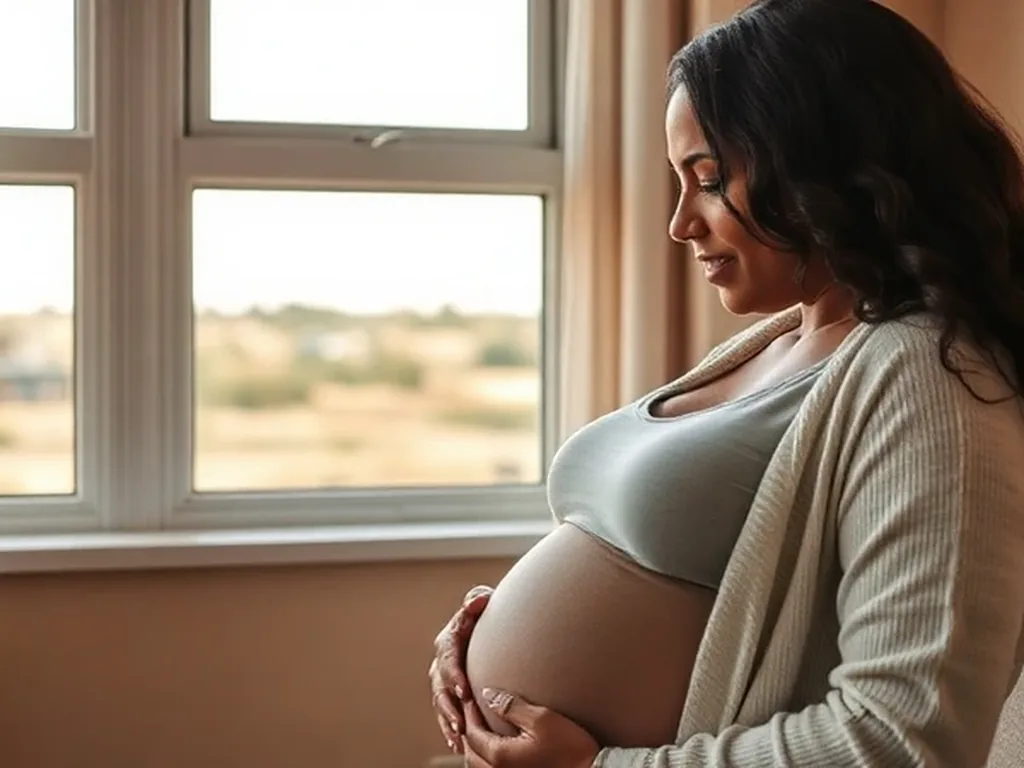 Birth doula providing hands-on labor support to an expecting family in Round Rock, Texas