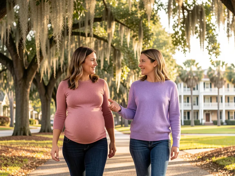 A doula supporting an expectant mom in St. Augustine: Florida birth support and doula care